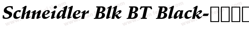 Schneidler Blk BT Black字体转换